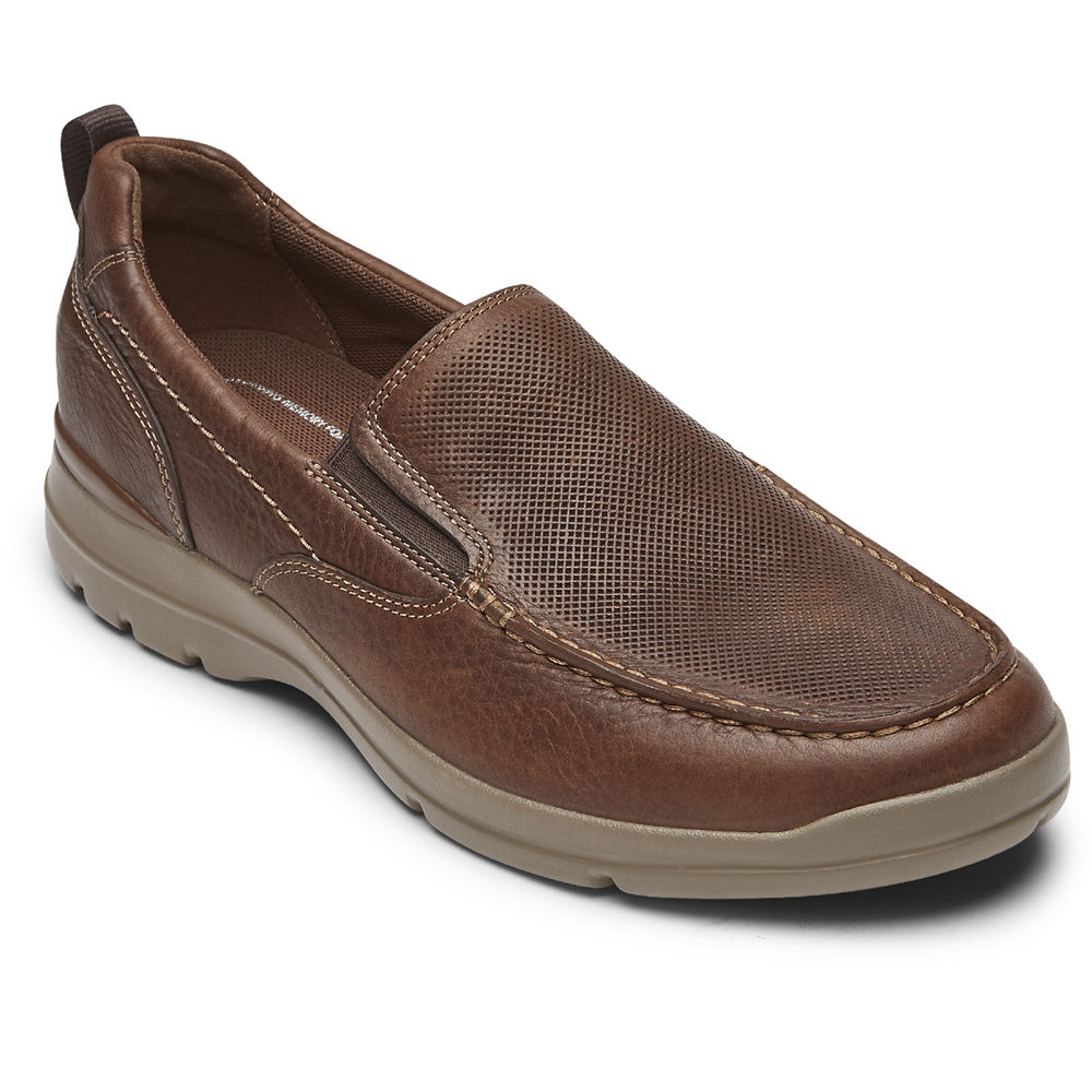 Rockport Mens Slip-On Brown - City Edge - UK 064-KOMIQW